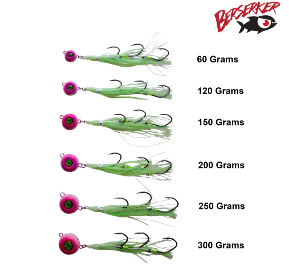 Berserker Meathead Hybrid Jig Gen 3 - Sardine Silver Glow