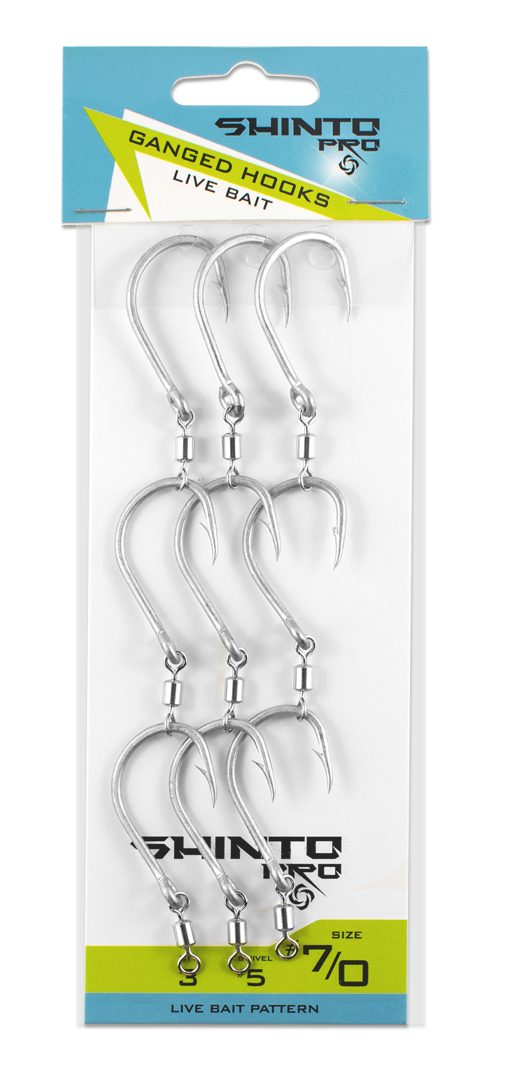 Shinto Pro Live Bait Ganged Hook + Swivel