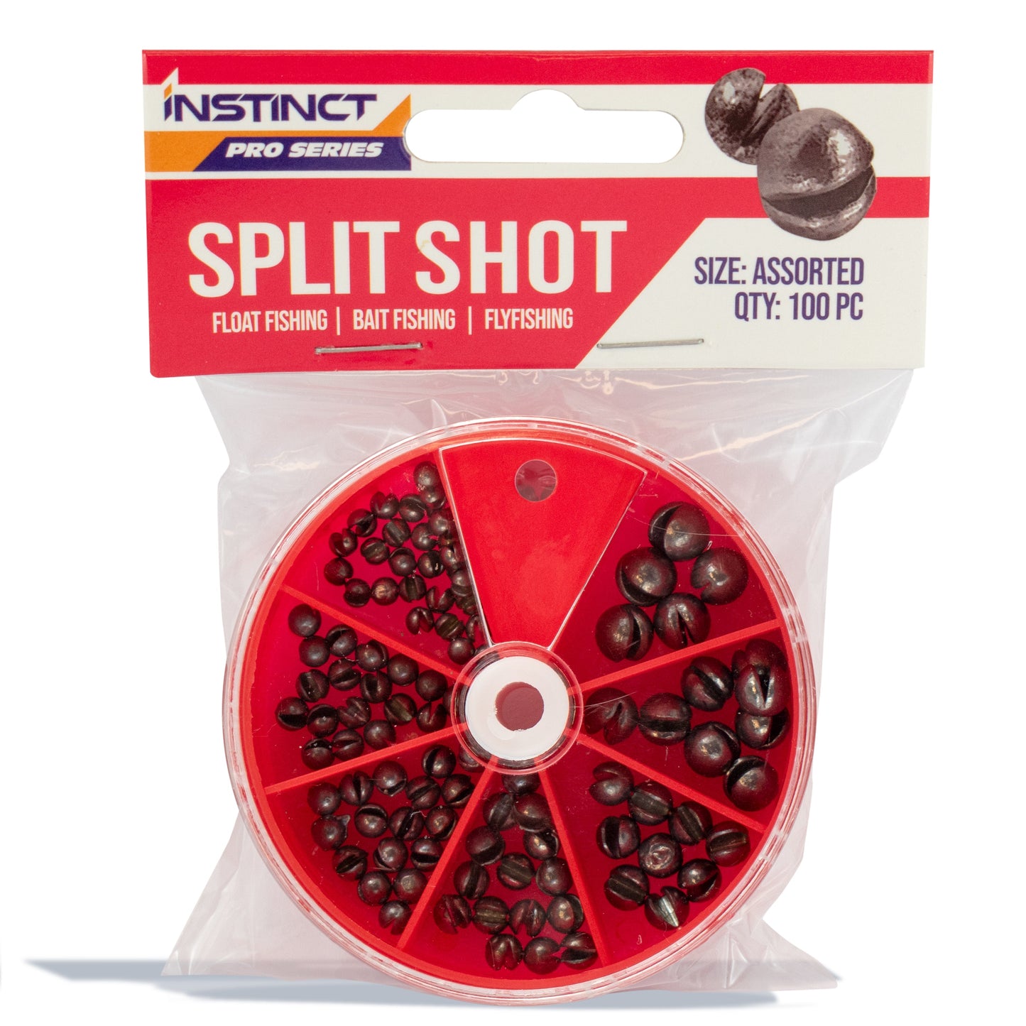 Instinct Pro Split Shot Sinker Set - 100 pieces