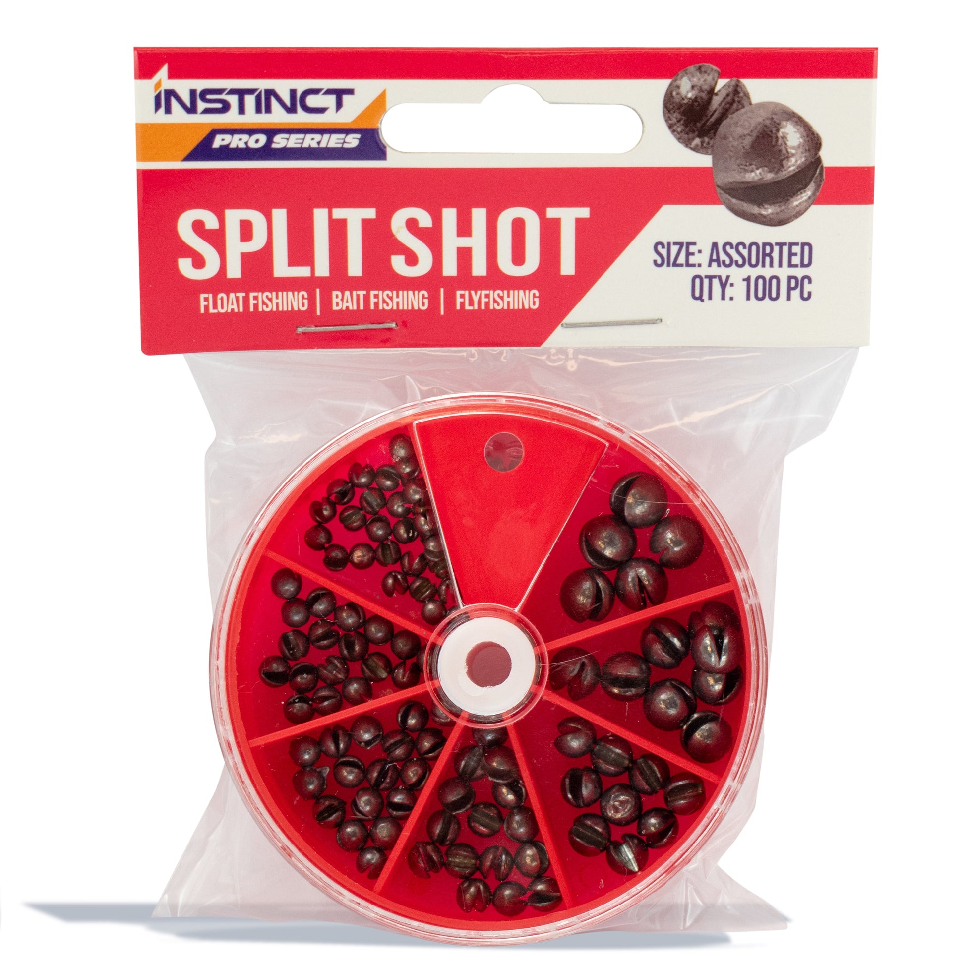 Instinct Pro Split Shot Sinker Set - 100 pieces