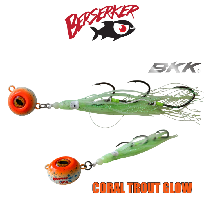 Berserker Meathead Hybrid Jig Gen 3 - Coral Trout Glow