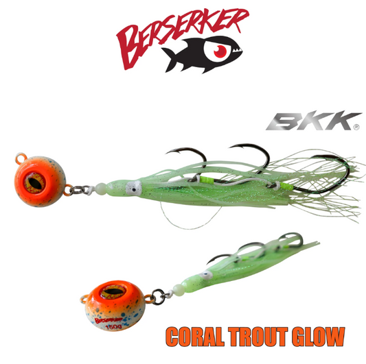 Berserker Meathead Hybrid Jig Gen 3 - Coral Trout Glow
