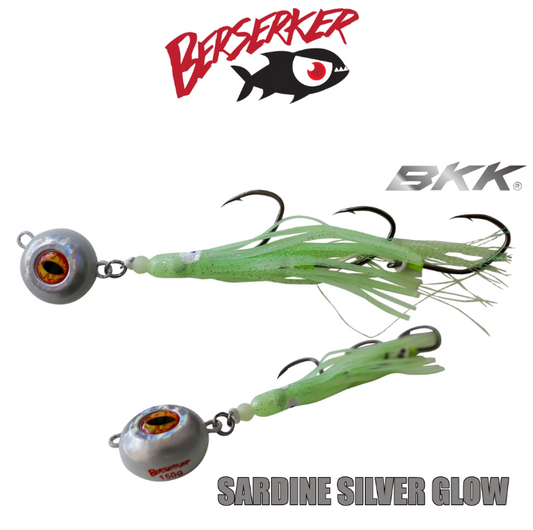 Berserker Meathead Hybrid Jig Gen 3 - Sardine Silver Glow