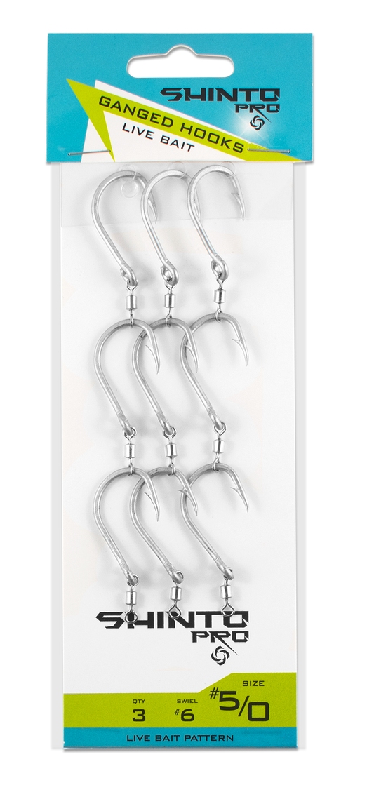 Shinto Pro Live Bait Ganged Hook + Swivel